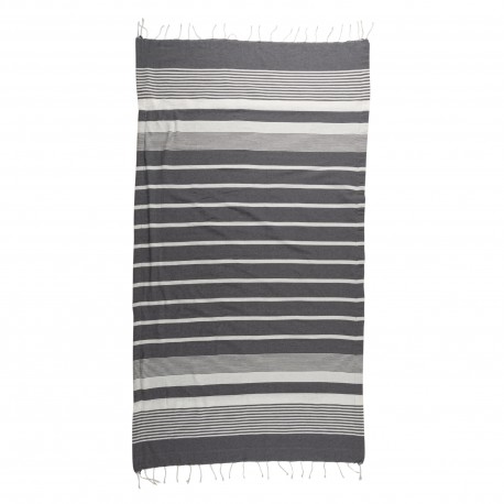 Fouta Jacquard 100x200 cm 70% algodón 30 % polièster gris