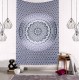 Fouta estampado 140x210 cm 100% algodón Mandala negro