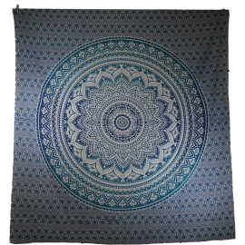 Fouta estampado gigante 210x240 cm mandala azul