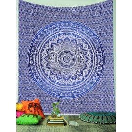 Fouta estampado gigante 210x240 cm mandala azul