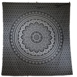 Fouta estampado gigante 210x240 cm mandala negra