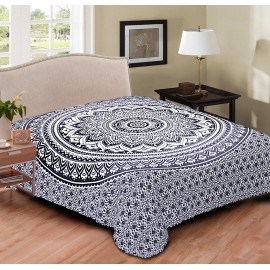 Fouta estampado gigante 210x240 cm mandala negra