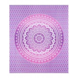 Fouta estampado gigante 210x240 cm mandala rosa