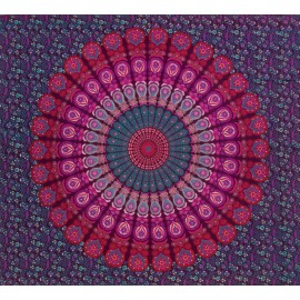 Fouta estampado gigante 210x240 cm mandala granate