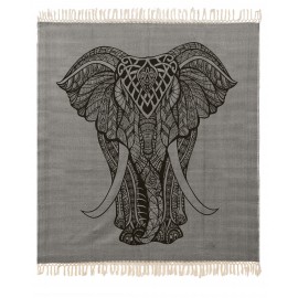 Fouta Jacquard 210x240 + flecos elefante liso