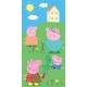 Toalla estampada para la playa Peppa Pig family 70x140 cm 100% algodón